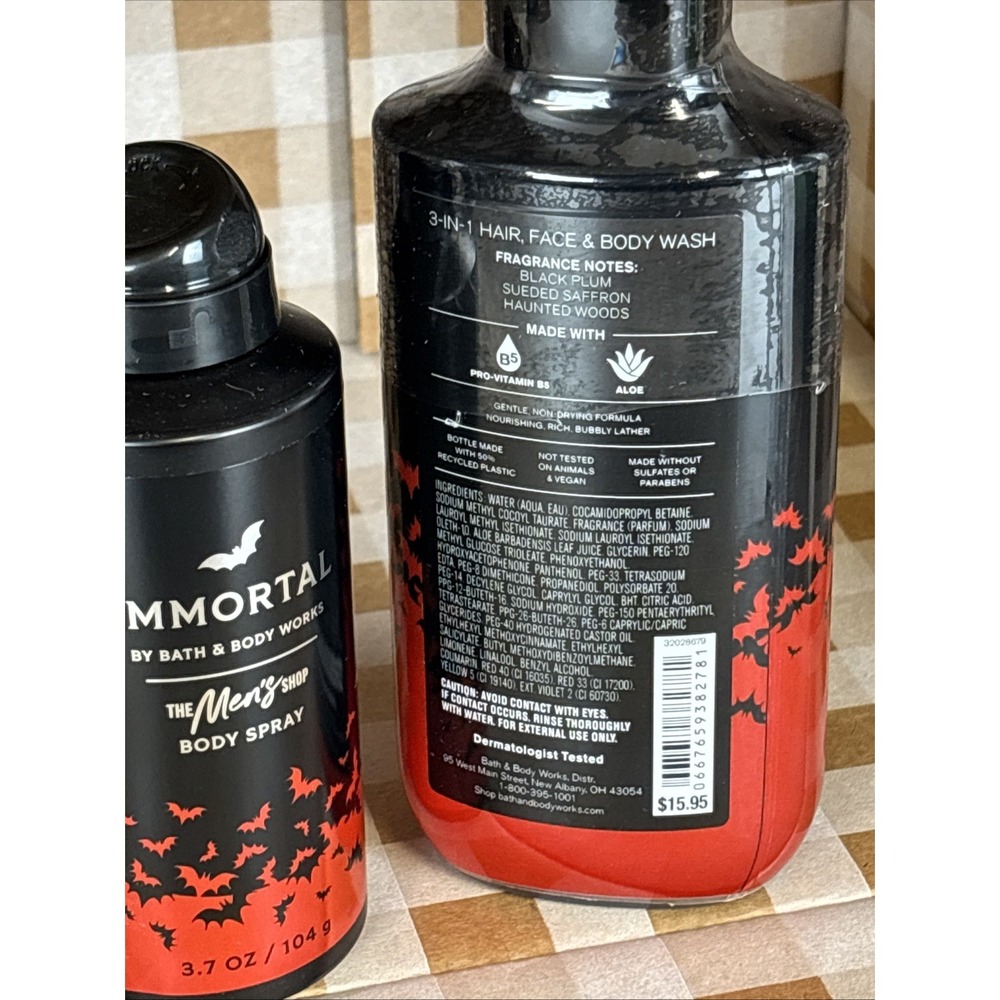 Immortal Body Spray 3.7oz  and Body Wash By Bath & Body Works The Men's Shop New - Picture 5 of 5